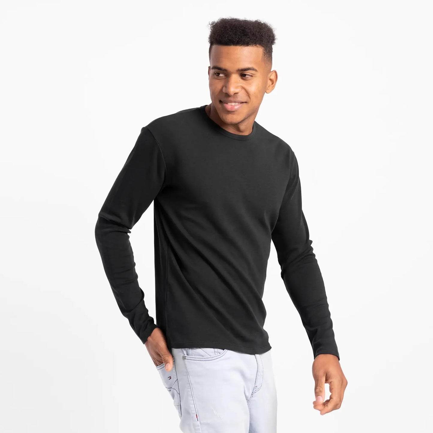 Men'S Organic Pima Long Sleeve Cotton T-Shirt