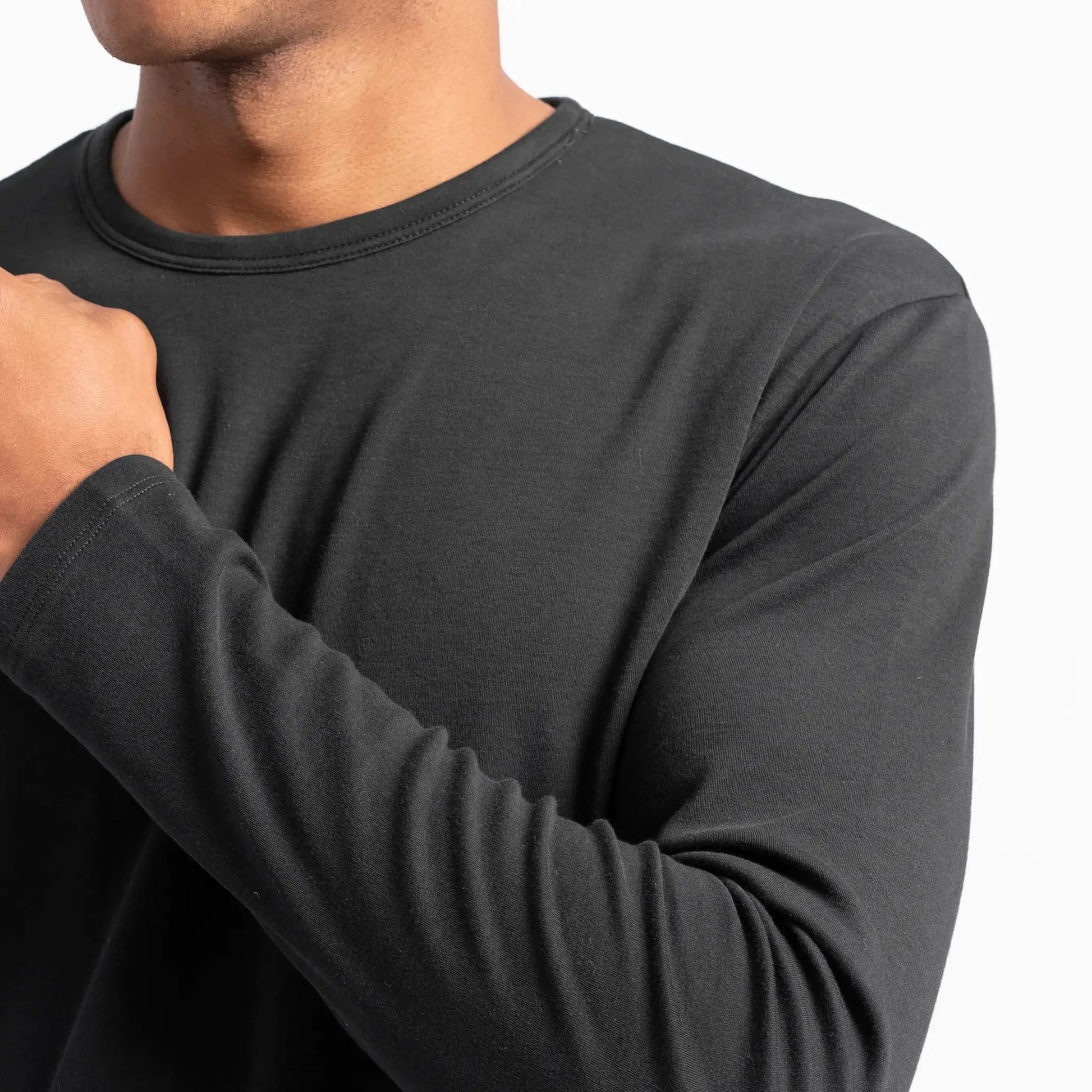 Men'S Organic Pima Long Sleeve Cotton T-Shirt