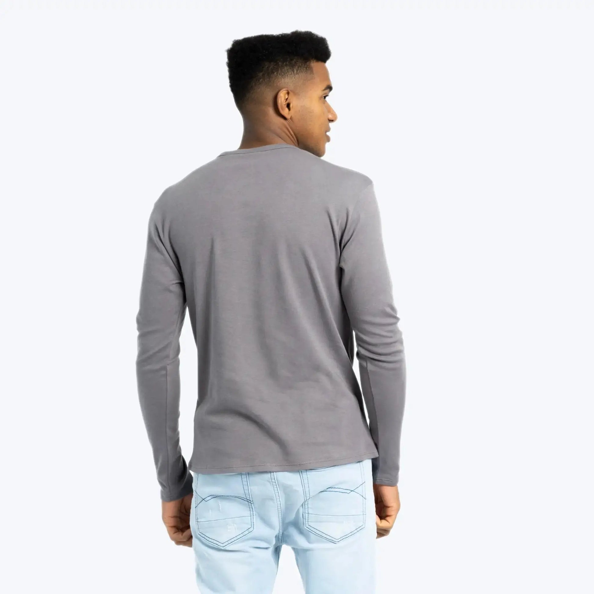 Men'S Organic Pima Long Sleeve Cotton T-Shirt