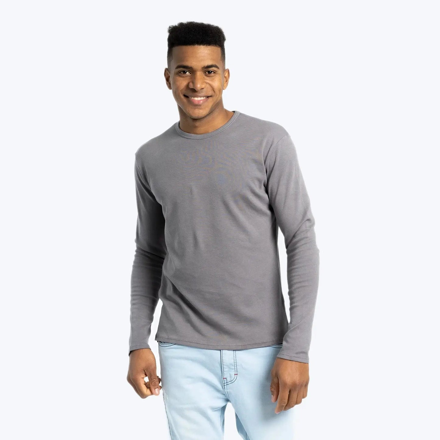 Men'S Organic Pima Long Sleeve Cotton T-Shirt