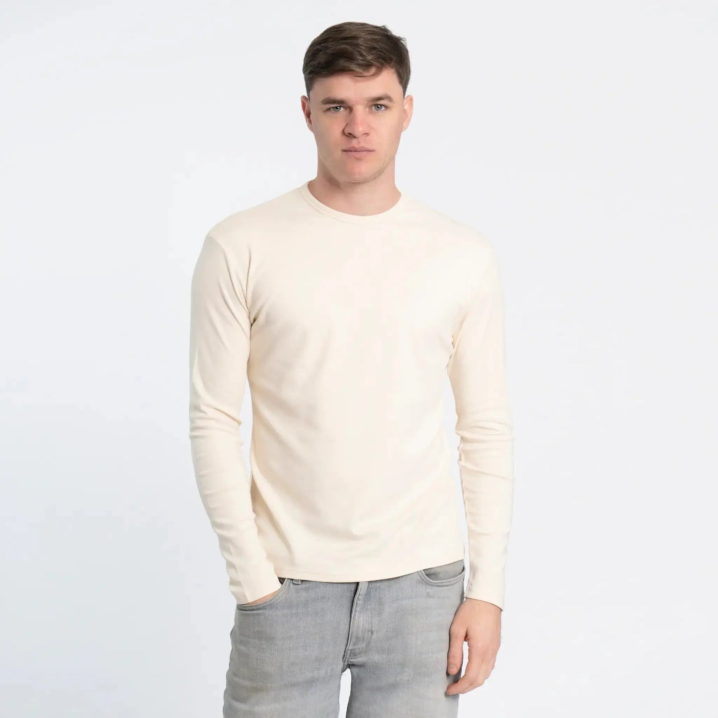 Men'S Organic Pima Long Sleeve Cotton T-Shirt