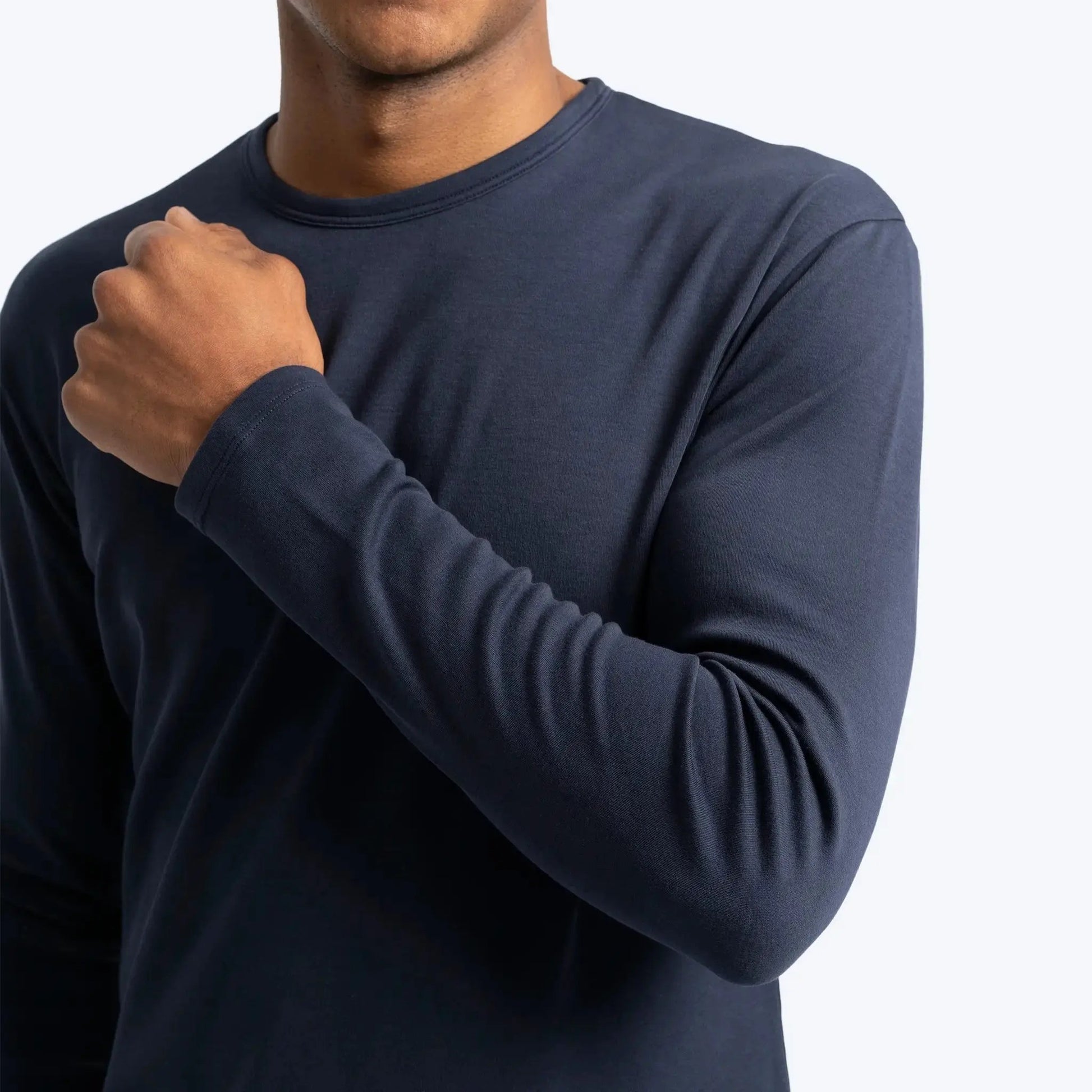 Men'S Organic Pima Long Sleeve Cotton T-Shirt