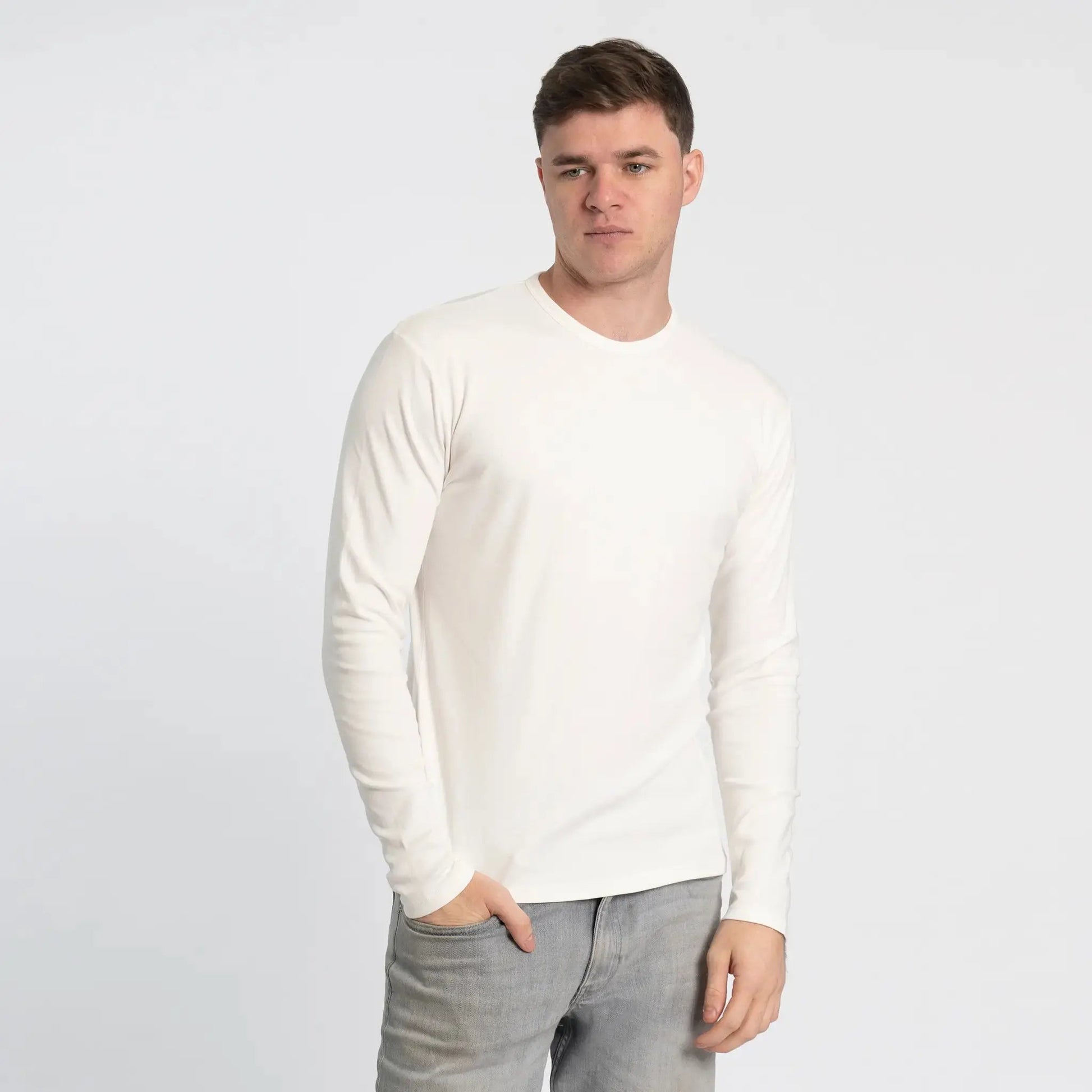 Men'S Organic Pima Long Sleeve Cotton T-Shirt