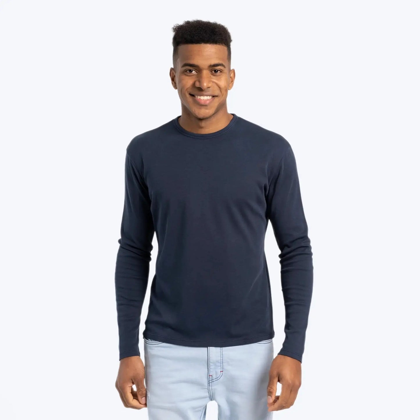 Men'S Organic Pima Long Sleeve Cotton T-Shirt